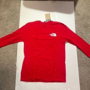 Men’s Medium Red and Black Northface NSE Box Long Sleeve Shirt